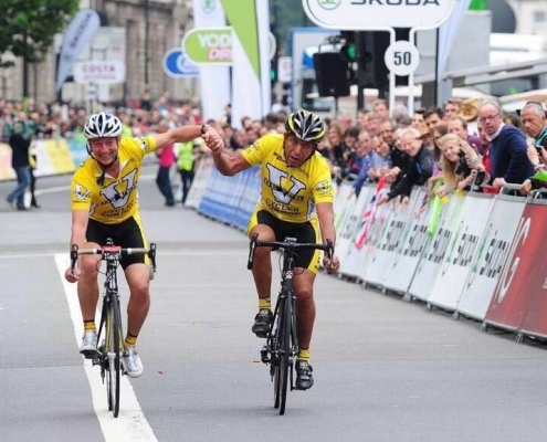 Ned Boulting and Maurice Burton, Tour of Britain- Gentleman Time Trial, 2013