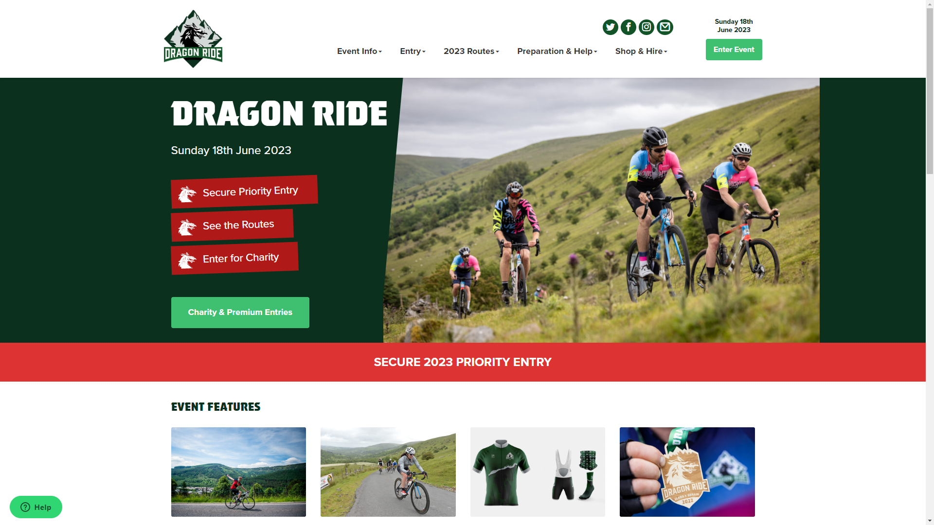 Dragon Ride 2023 website screenshot