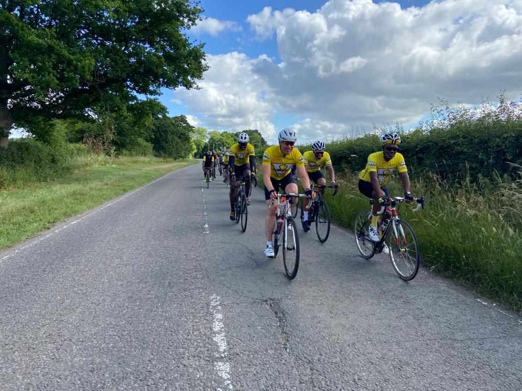 Team De Ver riders during the club's London to Brighton Ride 2022