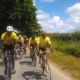 Deam De Ver cyclists on a country lane route to Brighton