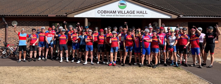 SWRC outside the Cobham Village Hall