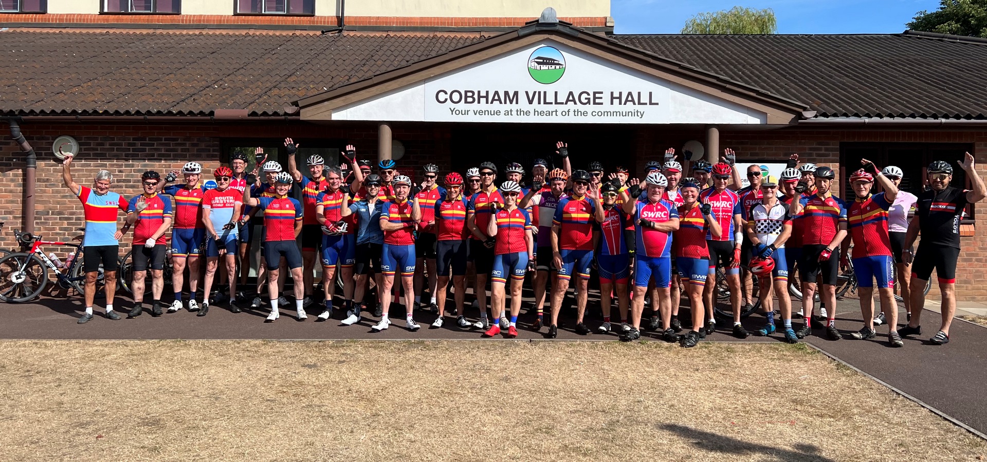 SWRC outside the Cobham Village Hall