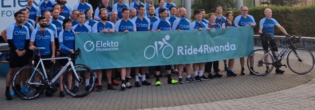 Group of riders before setting off